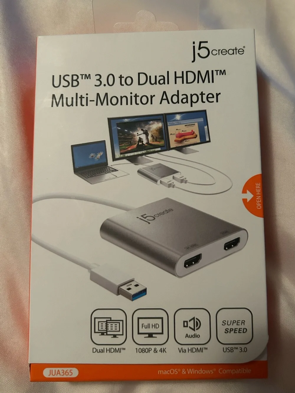 USB 3.0 to Dual HDMI Adapter — Silver Multi-Monitor Solution